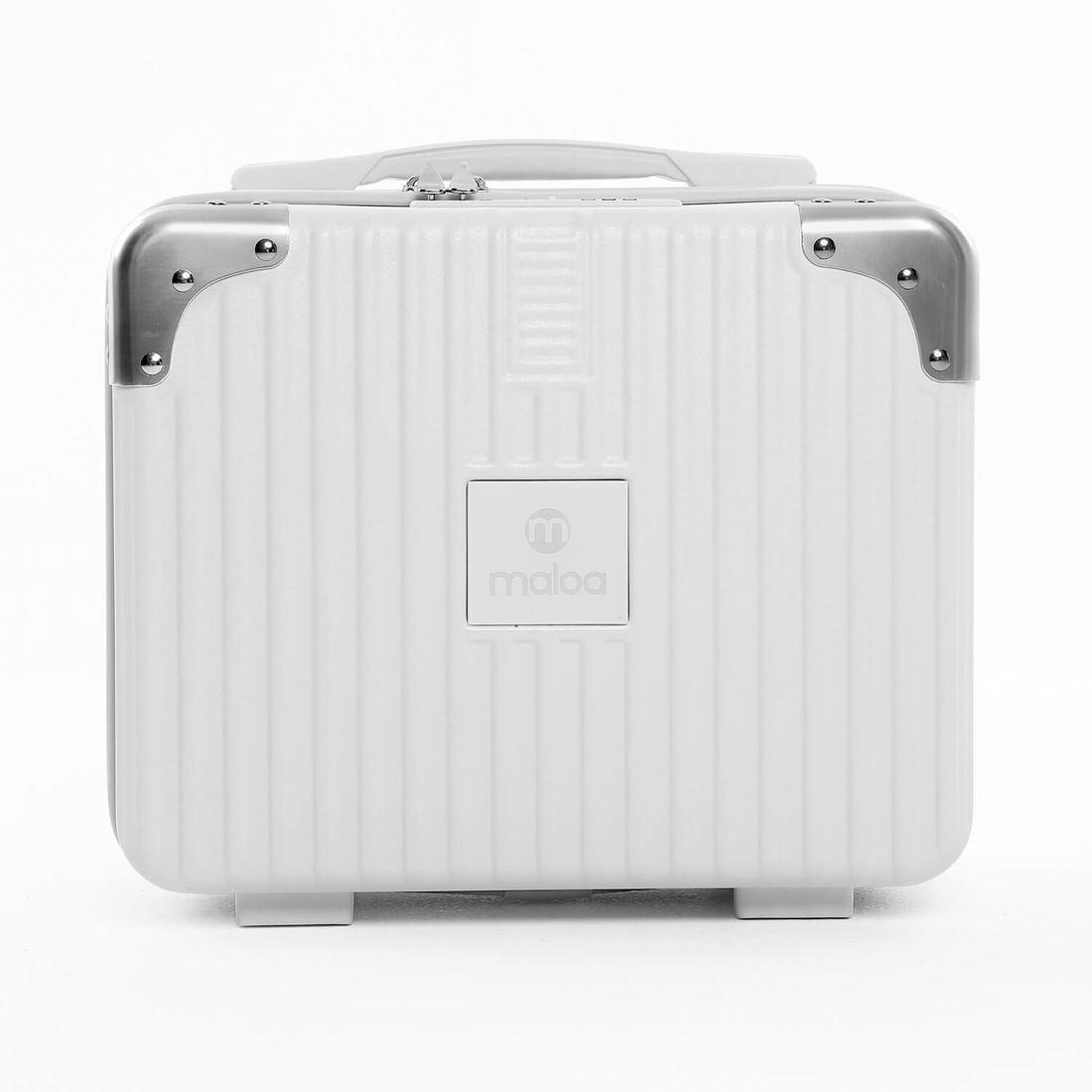 Conjunto Mala de Viagem Pequena de Bordo 10kg Policarbonato Suécia e Frasqueira Bali Maloa Branco