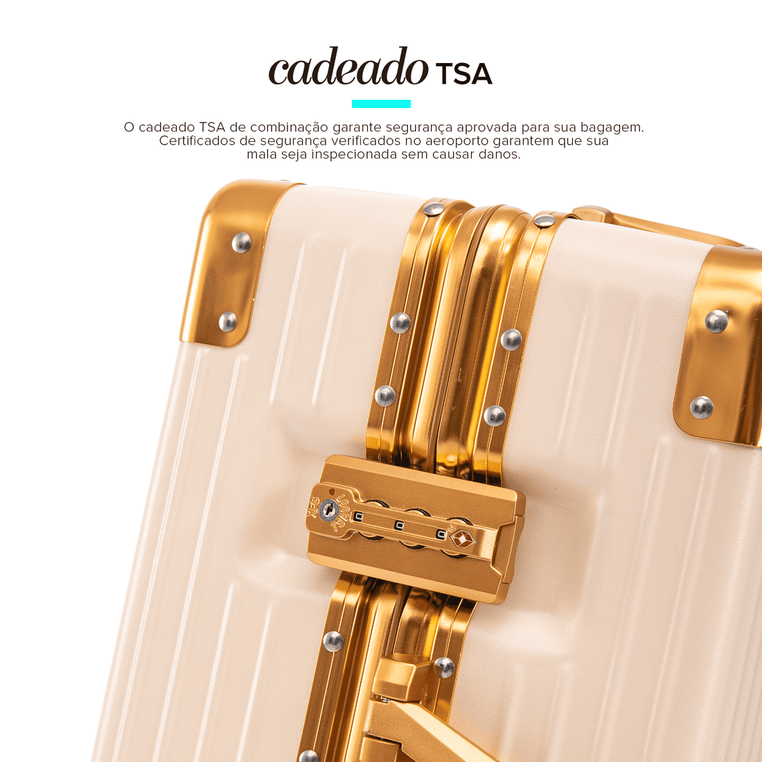 Mala de Viagem Media 23 kg ABS Policarbonato Toronto Maloa Bege Mala de Viagem Media 23 kg ABS Policarbonato Toronto Maloa Bege