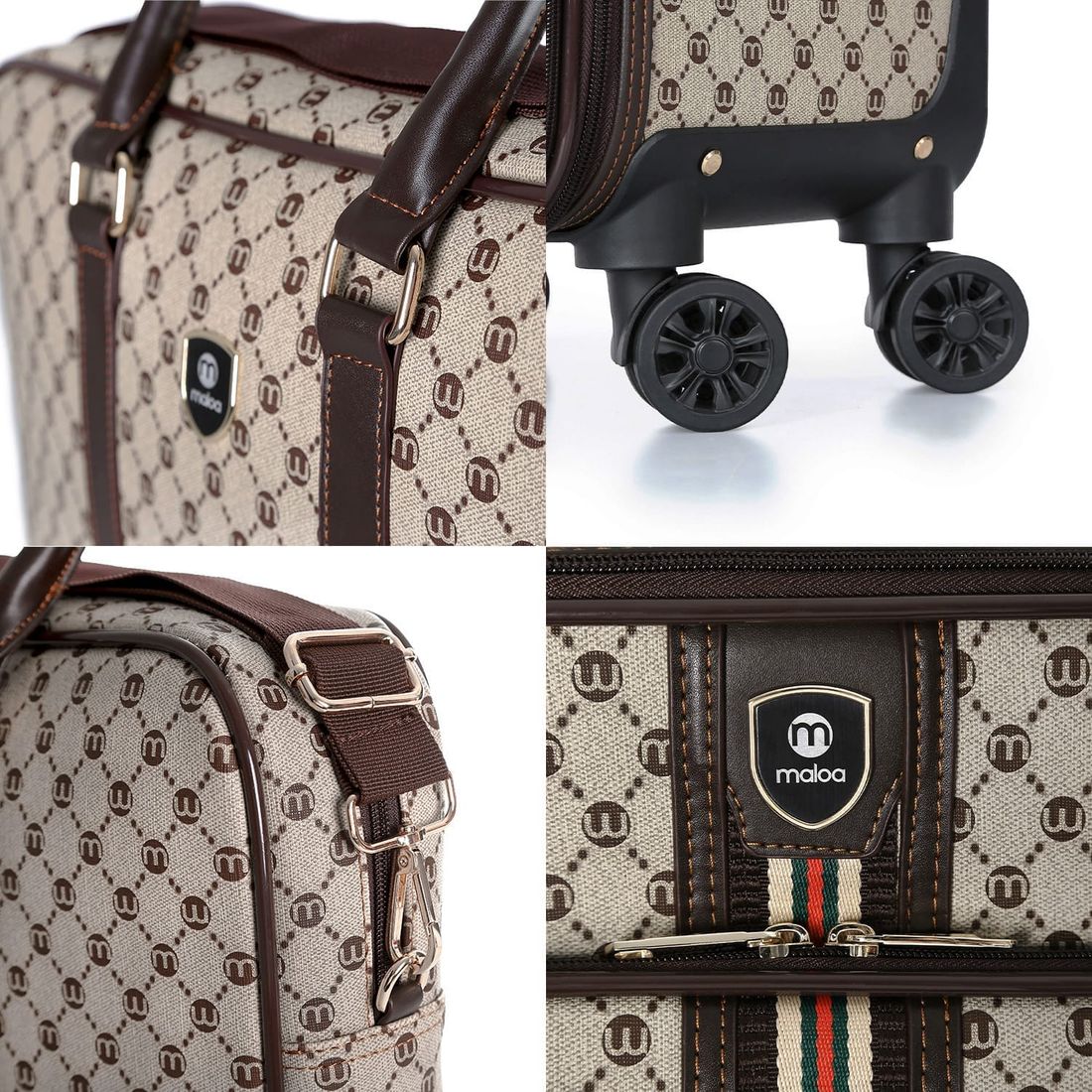 Kit de Mala Pequena de Bordo 10 kg Amsterdam, Bolsa de Mao, Saco Organizador Melancia e Kit Frasco 10 Peças Vinho