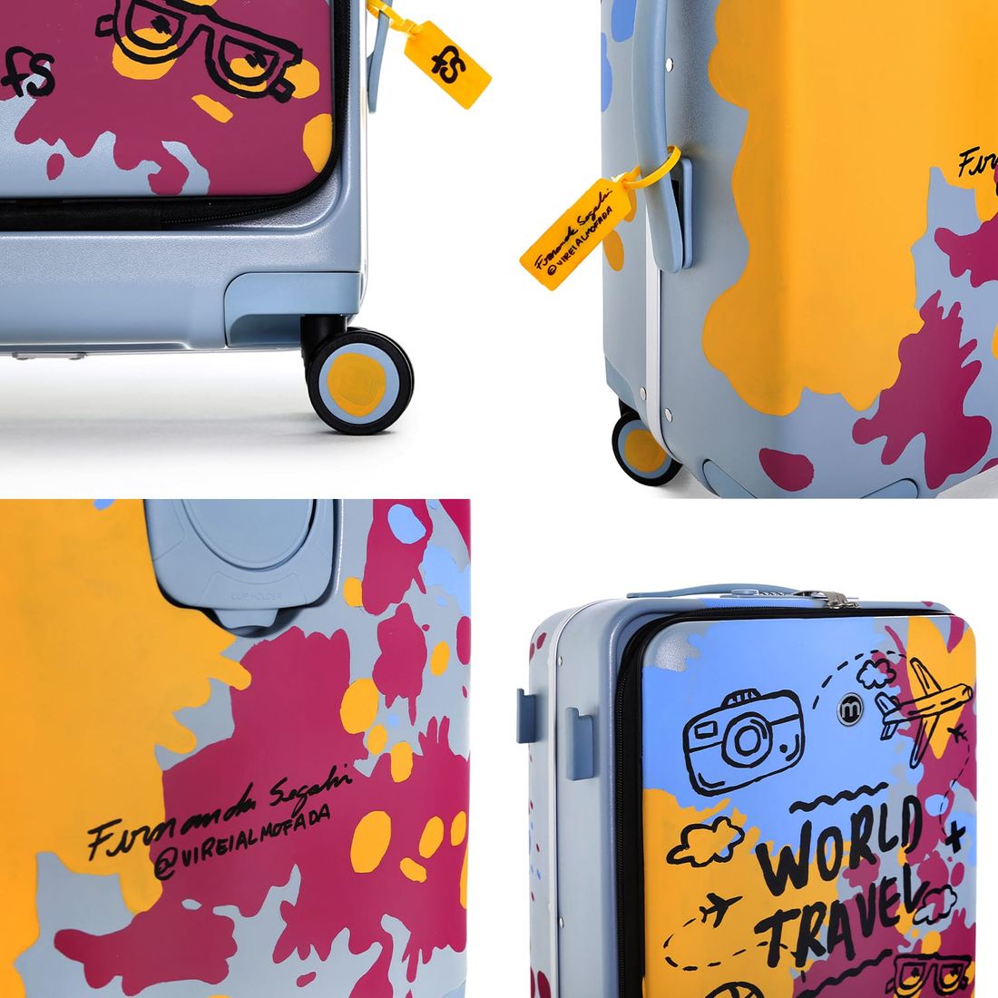 Mala de Viagem Pequena de Bordo 10 kg em Policarbonato Belgica World Travel Maloa Mala de Viagem Pequena de Bordo 10 kg em Policarbonato Belgica World Travel Maloa