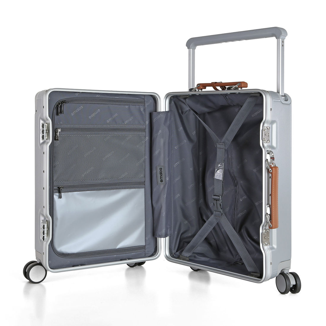 Mala de Viagem Pequena de Bordo 10 kg em Policarbonato Tóquio Maloa Prata