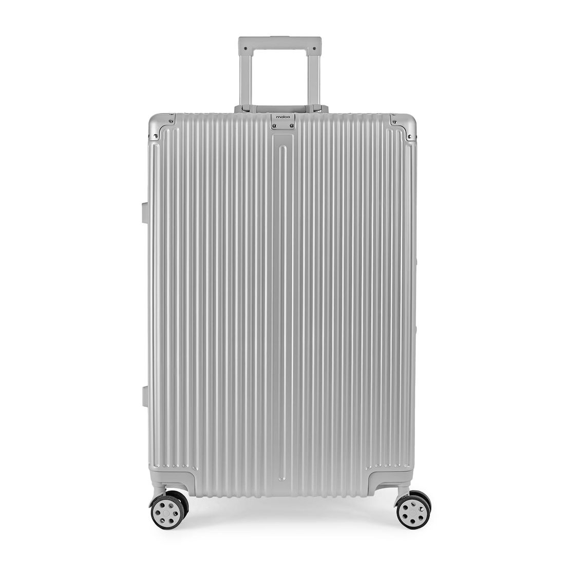 Conjunto Mala de Viagem Grande 32kg Policarbonato ABS Noruega Maloa Prata Conjunto Mala de Viagem Grande 32kg Policarbonato ABS Noruega Maloa Prata