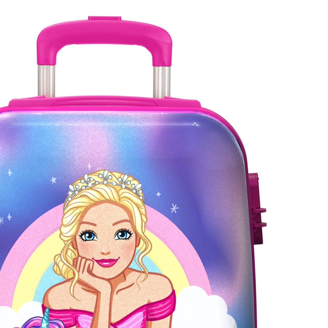 Mala de Viagem Pequena de Bordo Infantil em Policarbonato Barbie Violeta