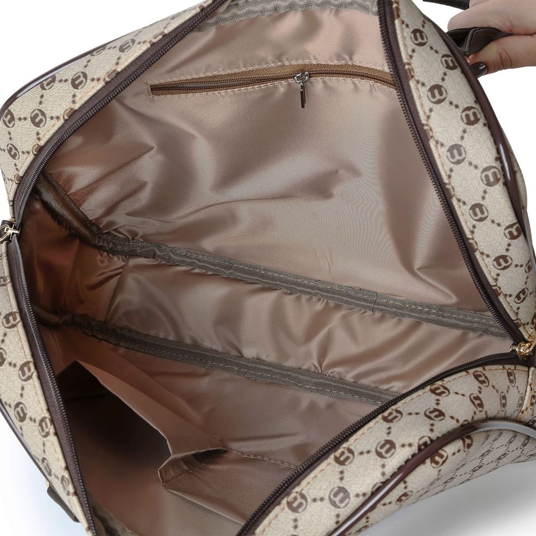 Kit de Mala Pequena de Bordo 10 kg Amsterdam, Bolsa de Mao, Saco Organizador Melancia e Kit Frasco 10 Peças Vinho