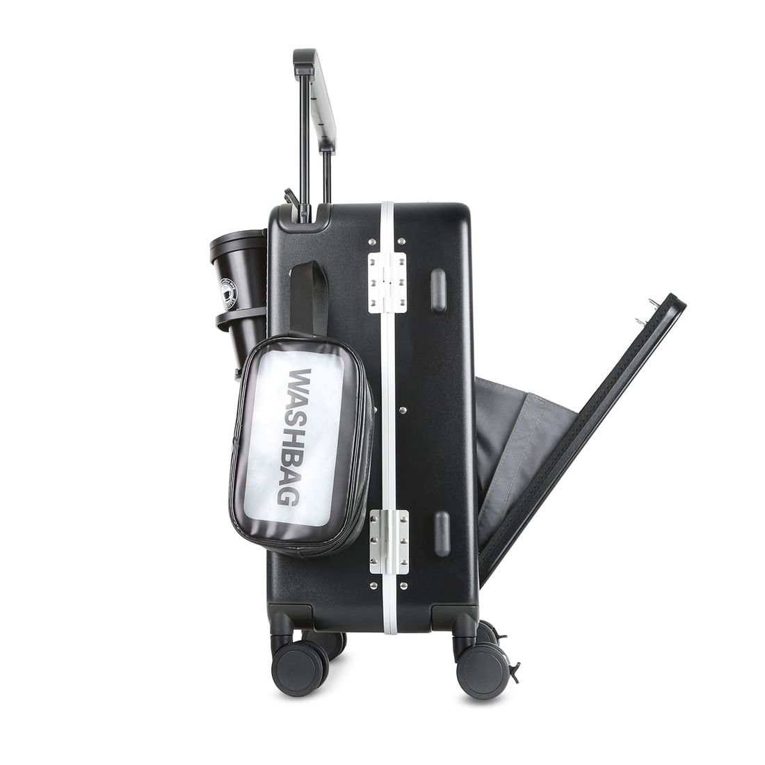 Mala de Viagem Pequena de Bordo 10 kg em Policarbonato Barcelona Maloa Preto Mala de Viagem Pequena de Bordo 10 kg em Policarbonato Barcelona Maloa Preto