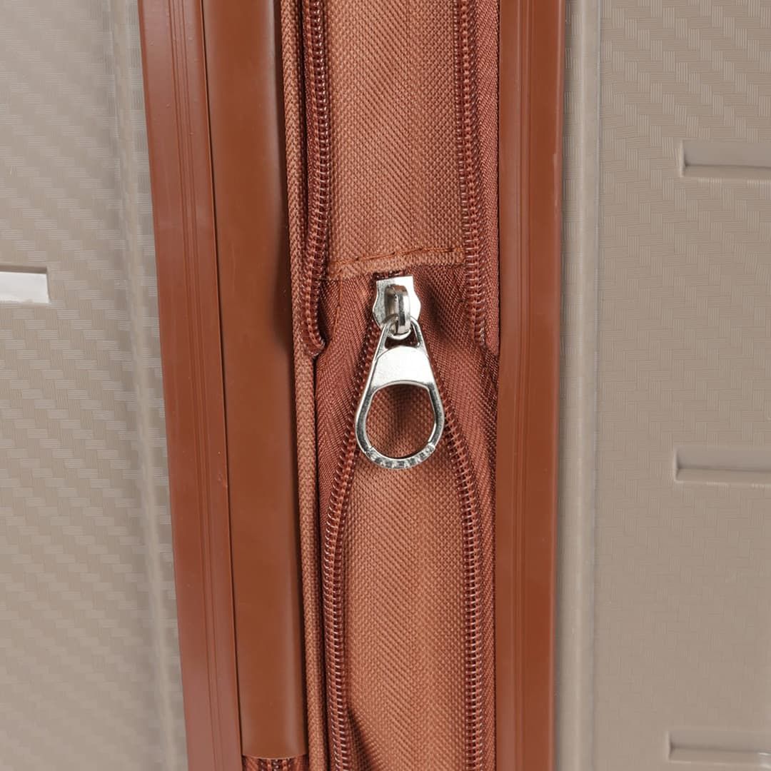 Mala de Viagem Pequena de Bordo Polipropileno Provença Champanhe Mala de Viagem Pequena de Bordo Polipropileno Provença Champanhe