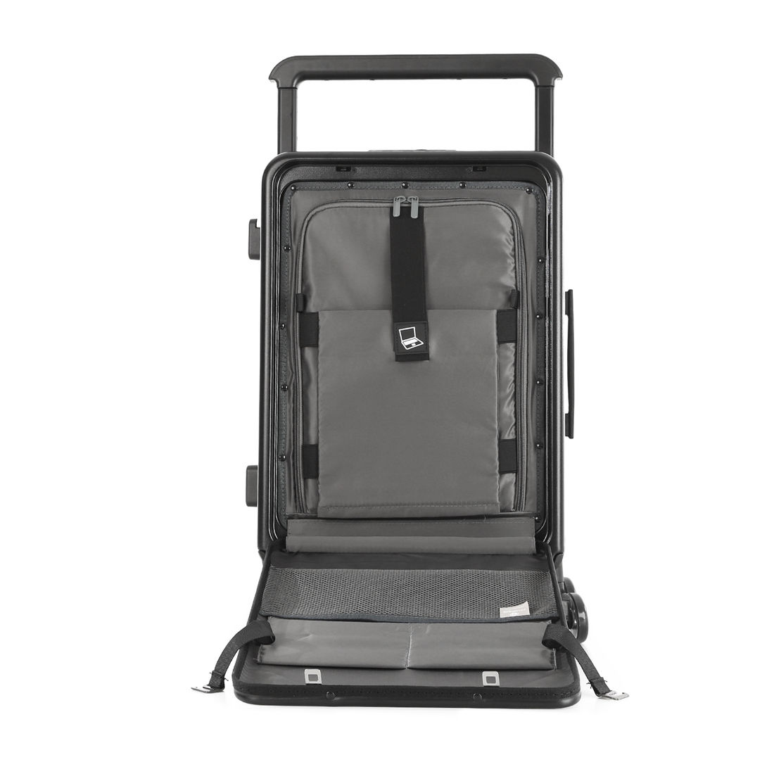 Mala de Viagem Pequena de Bordo 10 kg Policarbonato Chicago Maloa Preto Mala de Viagem Pequena de Bordo 10 kg Policarbonato Chicago Maloa Preto