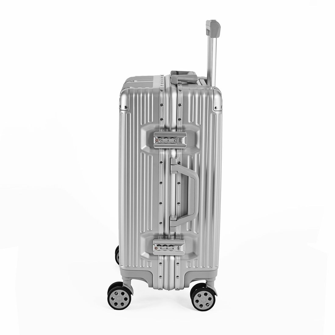 Mala de Viagem Pequena de Bordo 10kg Policarbonato ABS Noruega Maloa Prata