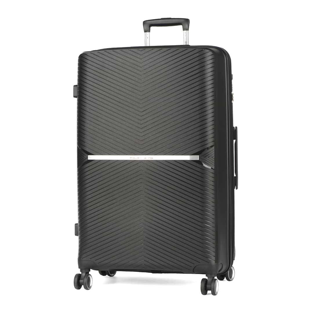 Mala De Viagem Grande 32kg em Polipropeleno Milão Preto com Expansor Mala De Viagem Grande 32kg em Polipropeleno Milão Preto com Expansor