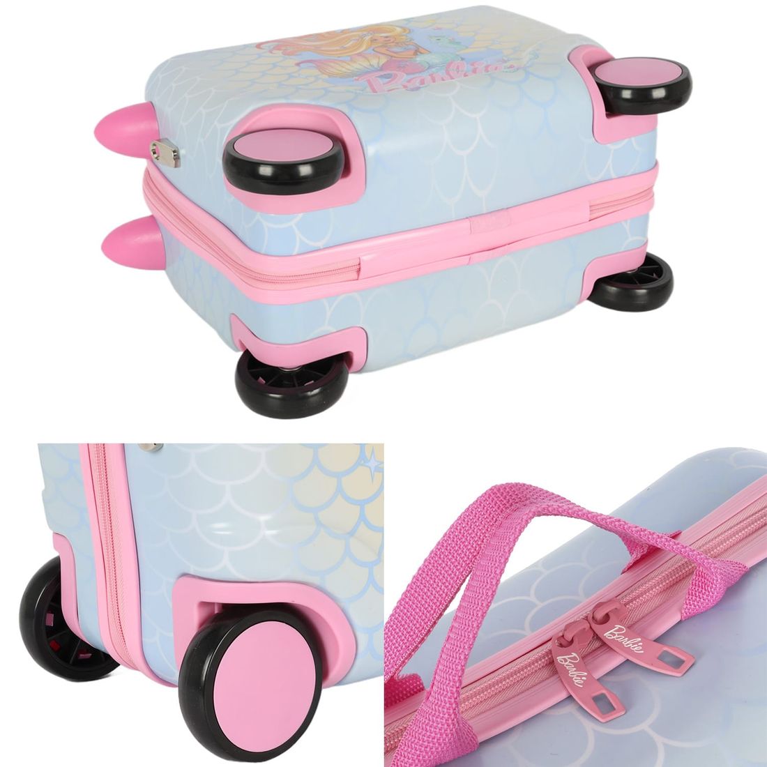 Mala de Viagem Infantil de Bordo em PC Barbie Sereia Verde Mala de Viagem Infantil de Bordo em PC Barbie Sereia Verde
