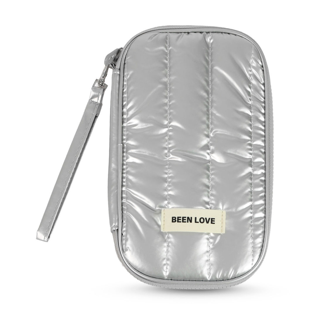 Kit de Acessórios Multifuncional com Necessaire, Porta Passaporte e Porta Notebook 14 Polegadas Puffer Maloa Prata