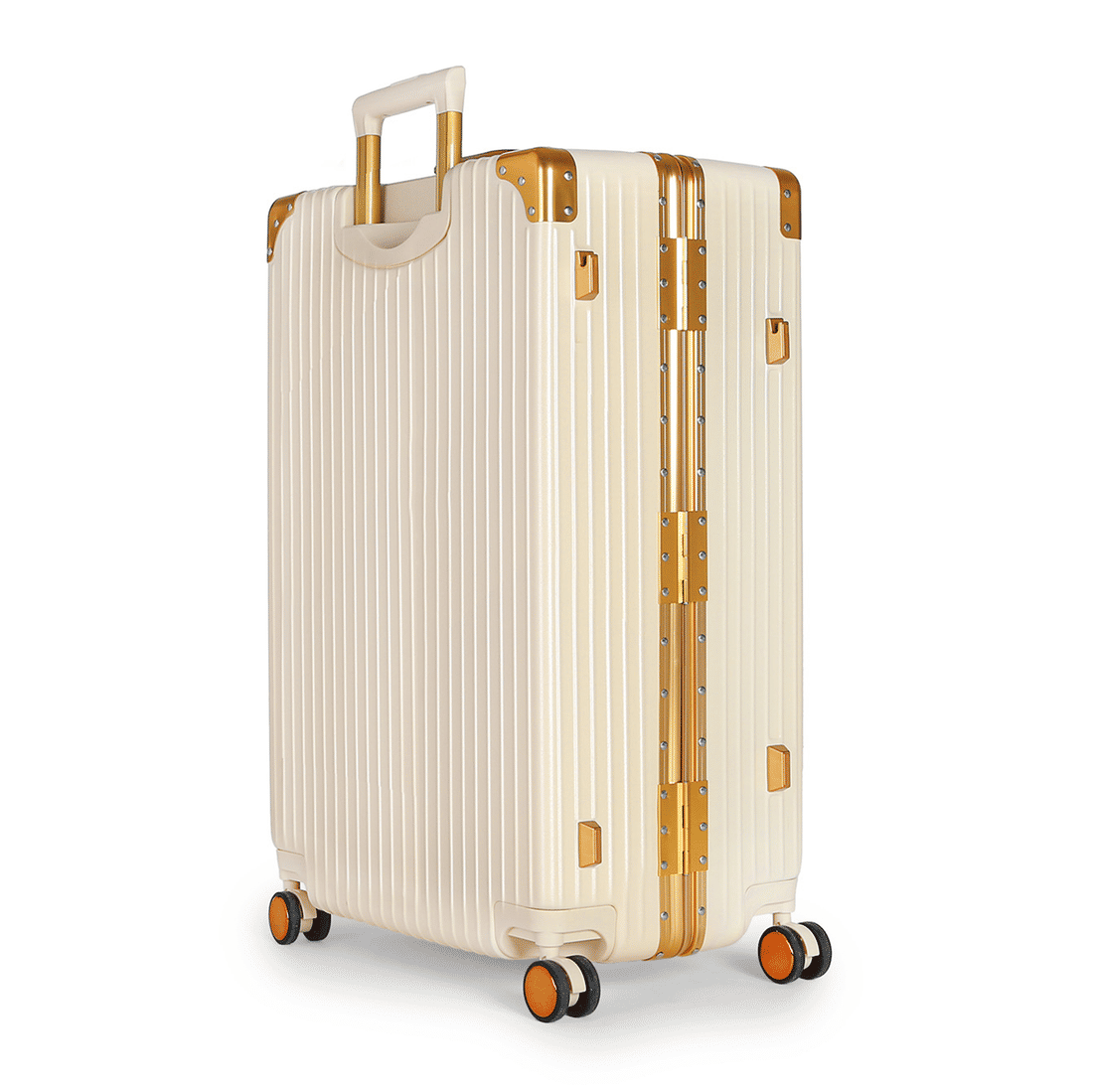 Compre Mala de Viagem Toronto Bege Grande 32kg em ABS Policarbonato e Ganhe Frasqueira