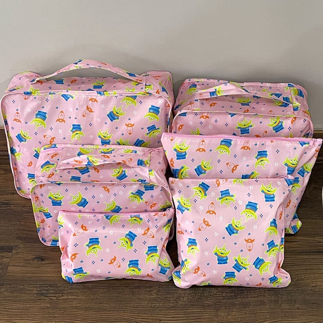 Kit Organizador De Mala 6 Peças Toy Story Rosa