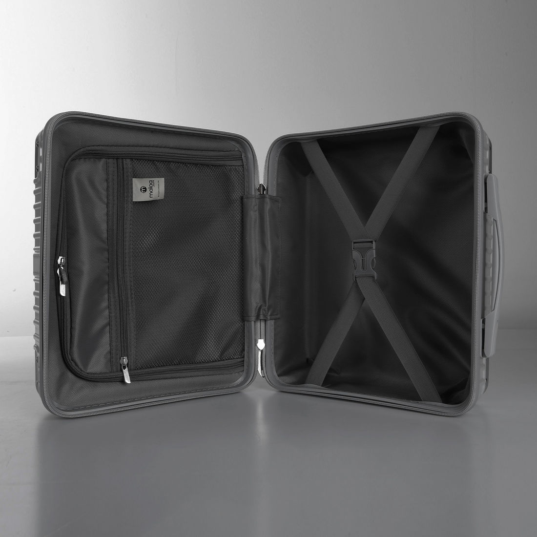 Kit de Viagem com 3 Peças Policarbonato ABS Noruega Maloa Prata