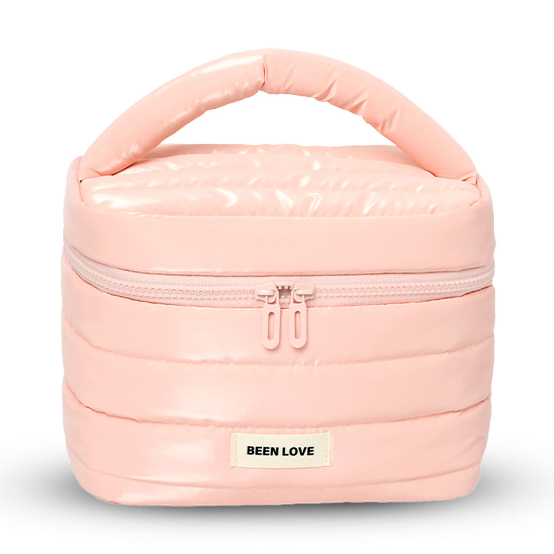 Kit de Acessórios Multifuncional com Necessaire, Porta Passaporte e Porta Notebook 14 Polegadas Puffer Maloa Rosa