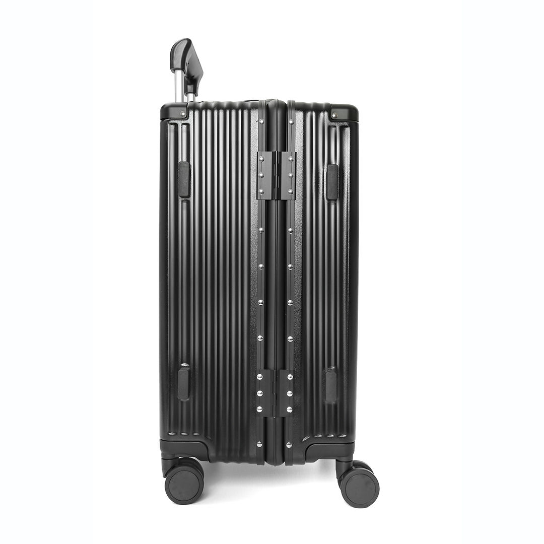 Kit Malas de Viagem 32kg Holanda Bau Maloa Branco e Preto com 2 Kits Organizadores Branco e Preto