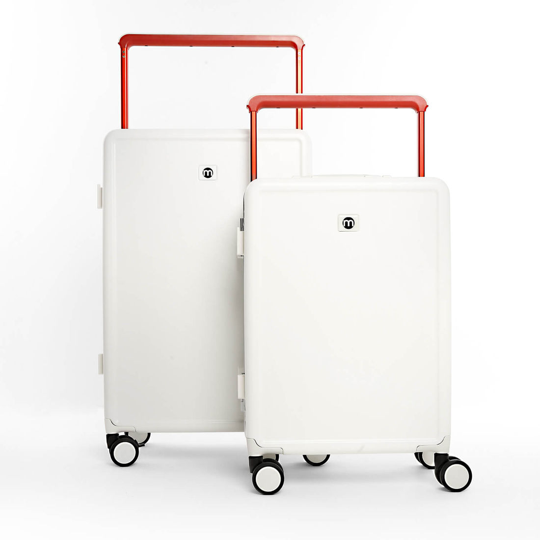 Kit de Malas de Viagem Média 23 kg e Pequena de Bordo 10kg PC Dinamarca Branco