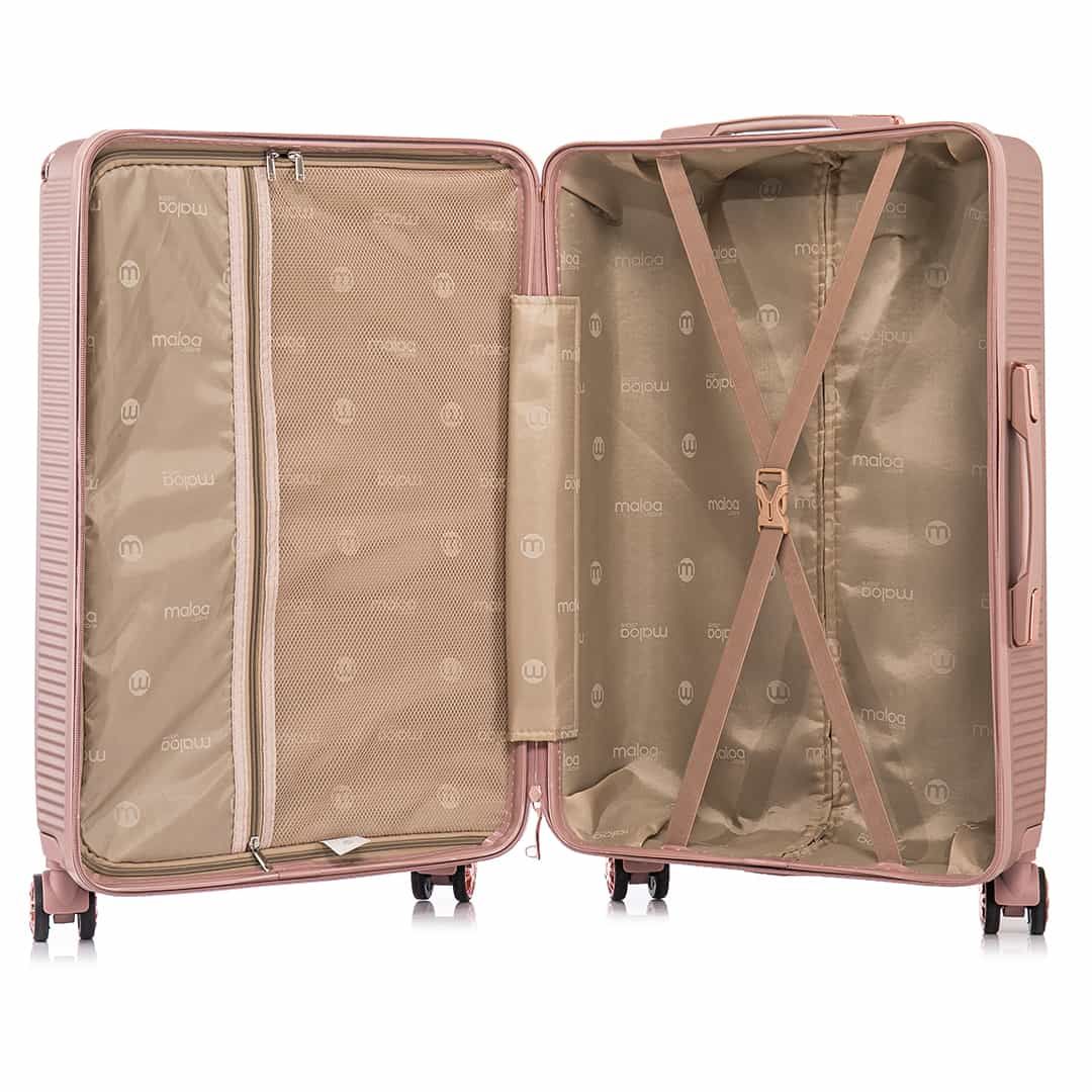 Conjunto de Mala Pequena de Bordo 10kg e Frasqueira Croacia Maloa Rose