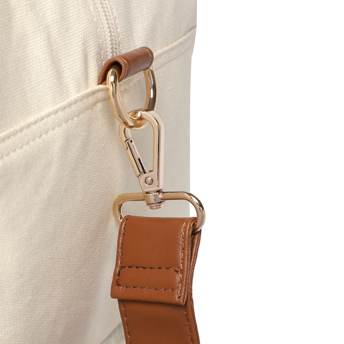 Bolsa de Viagem em Lona com Couro Sintético Urban Maloa Bege Bolsa de Viagem em Lona com Couro Sintético Urban Maloa Bege