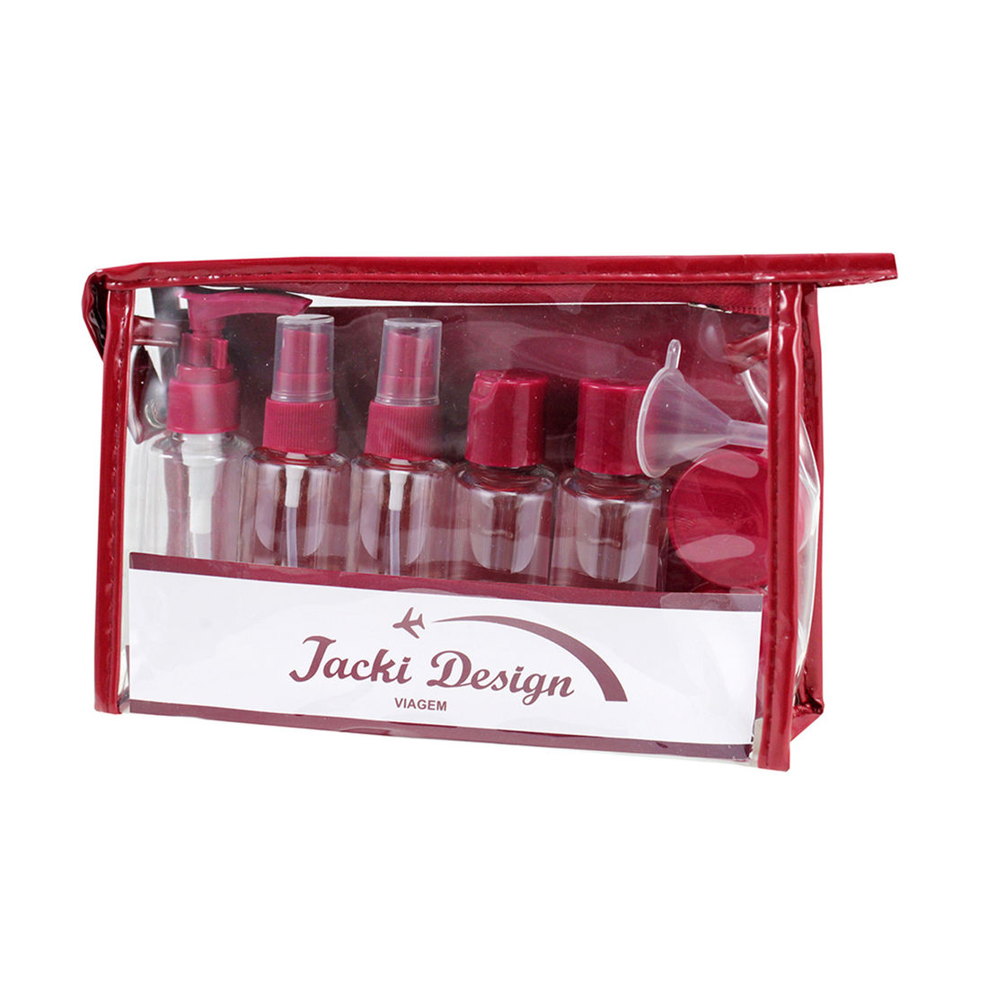 Kit de Frascos para Viagem de 10 Peças Vinho Kit de Frascos para Viagem de 10 Peças Vinho