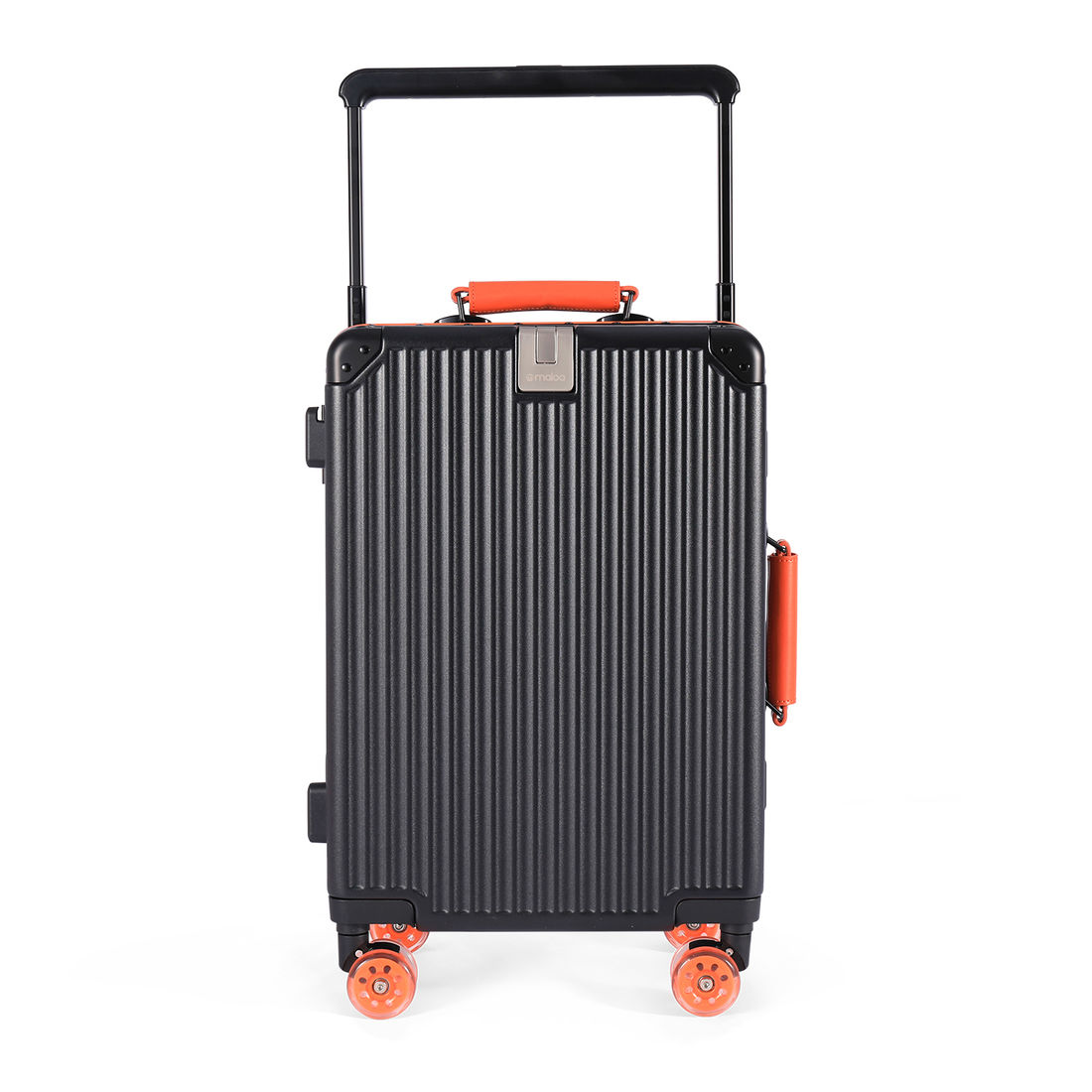 Kit Malas de Bordo 10kg Veneza Maloa Branco e Preto em Policarbonato com Kit Organizador 7 Peças Bege