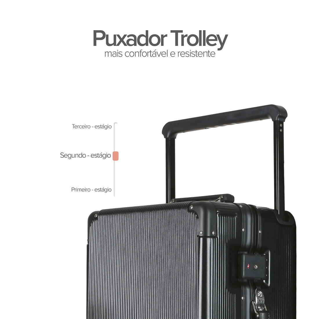 Mala de Viagem Pequena de Bordo 10 kg em Policarbonato Tóquio Maloa Preto