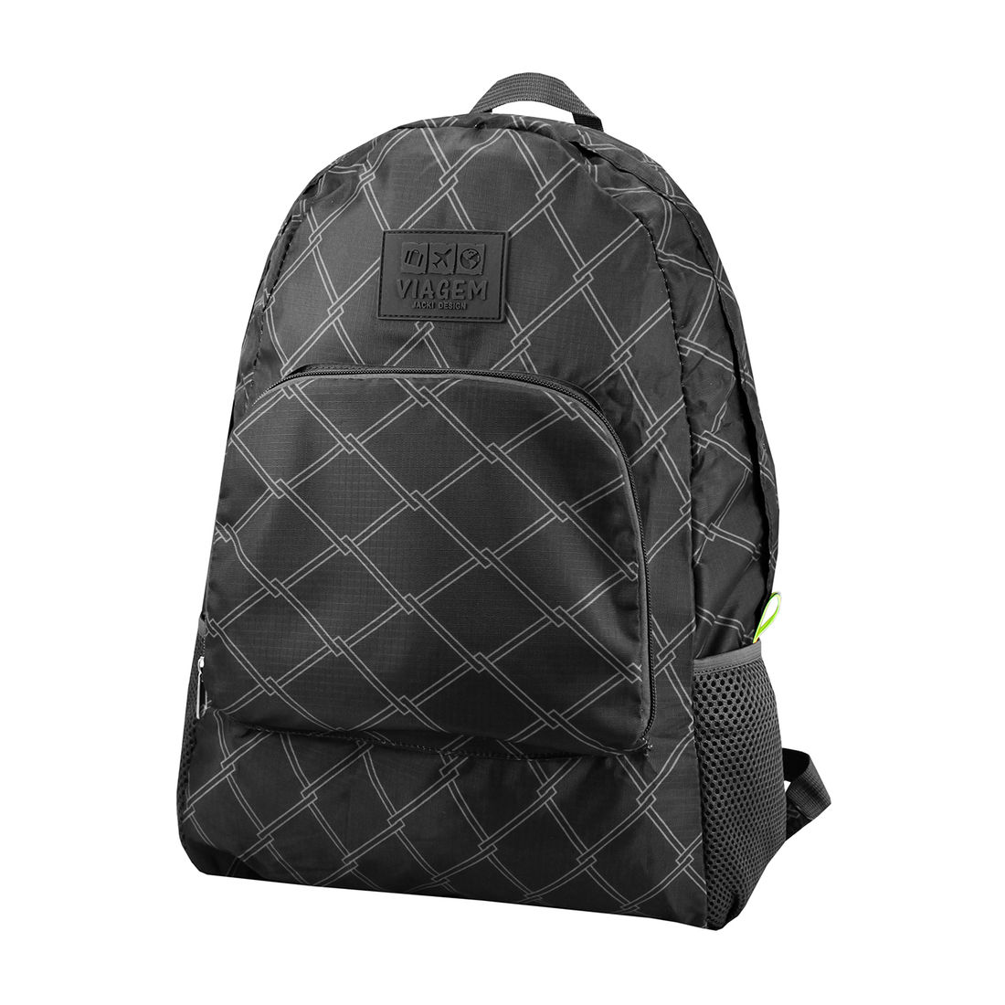 Mochila Dobrável Preto Listras