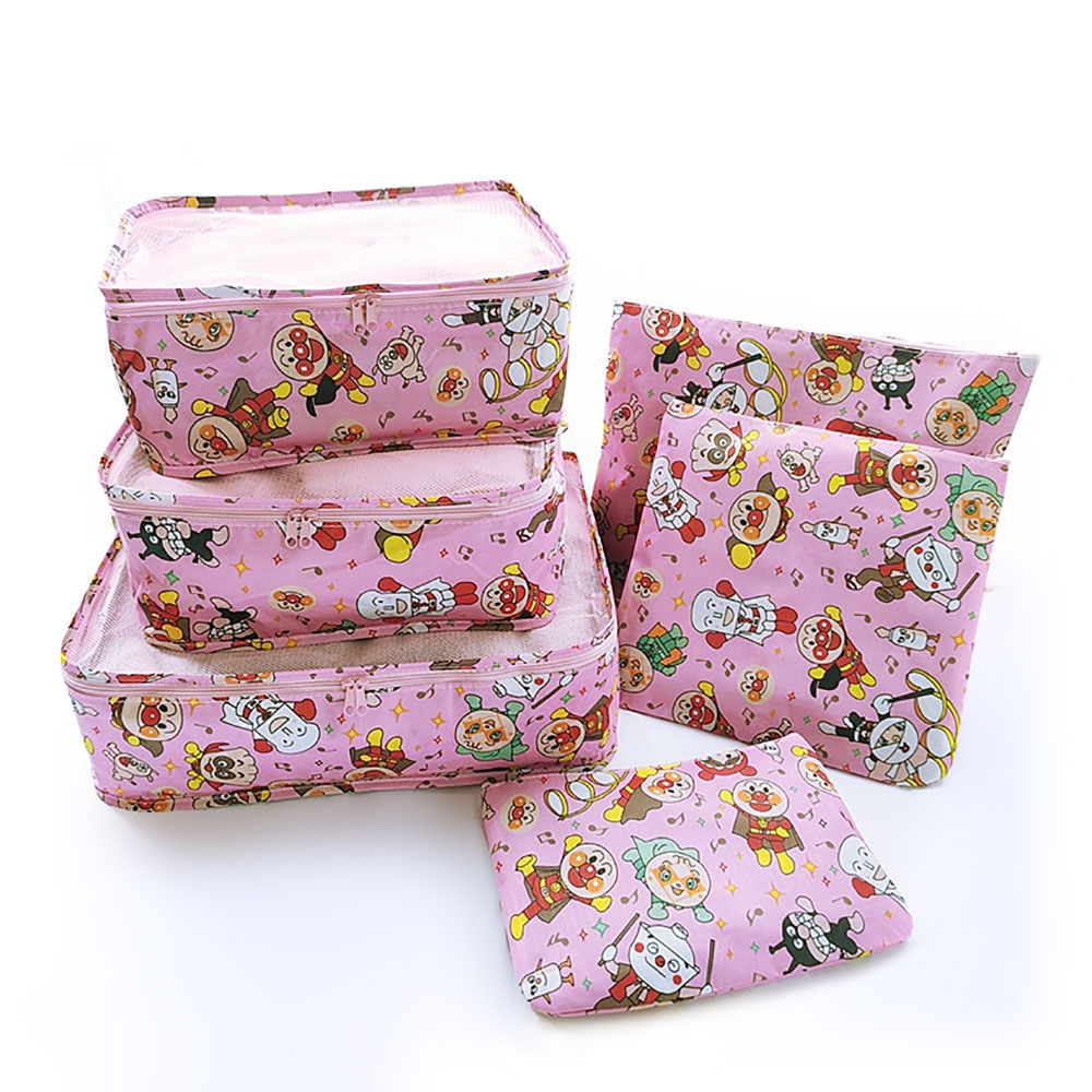 Kit Organizador De Mala 6 Peças Palhaços Rosa Kit Organizador De Mala 6 Peças Palhaços Rosa