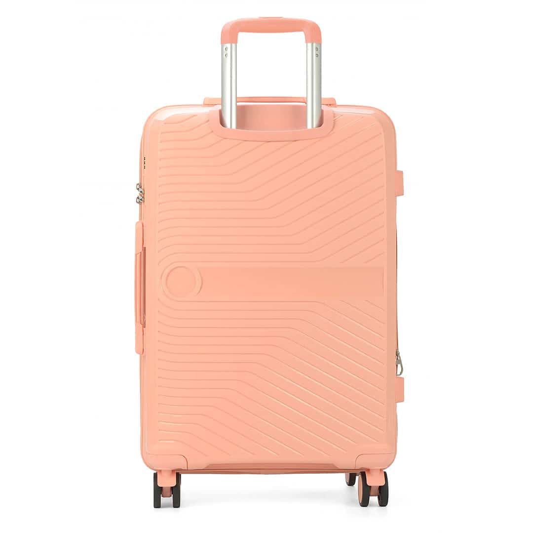 Mala De Viagem Media 23kg em Polipropeleno Granada Salmão com Expansor
