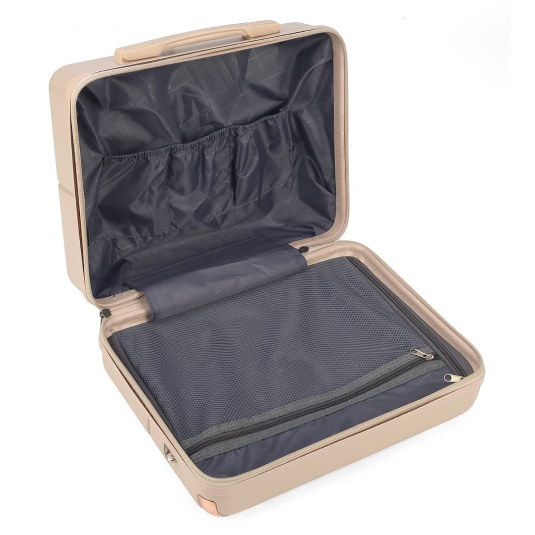 Kit de Malas de Viagem 3 Peças com Expansor e Frasqueira Katerini Grafite Kit de Malas de Viagem 3 Peças com Expansor e Frasqueira Katerini Grafite