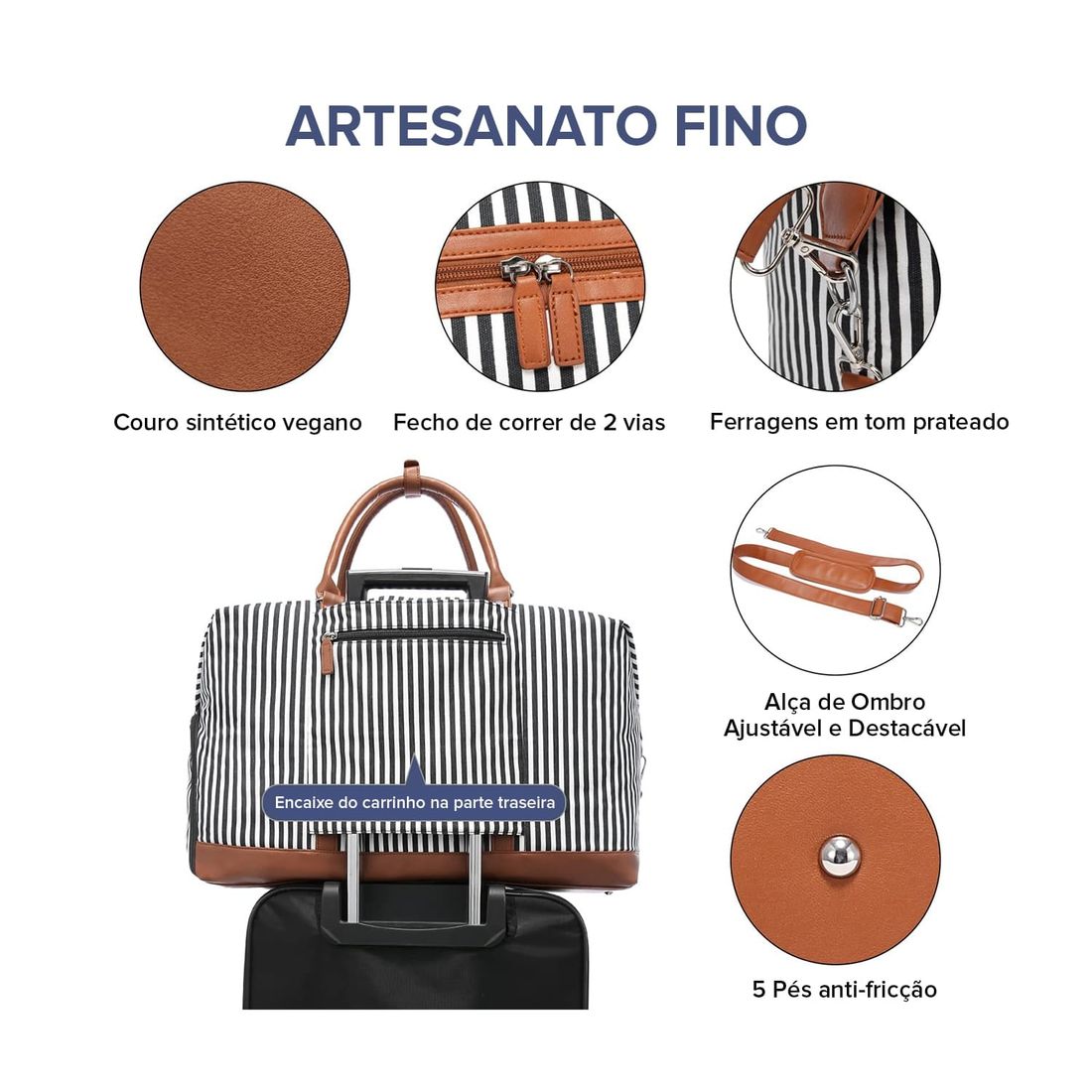 Bolsa de Viagem em Poliéster Horizon Listas