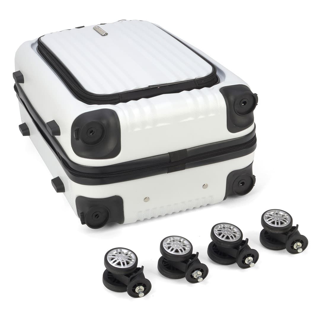 Mala de Viagem Pequena de Bordo 10kg Porta Notbook Argos Branco