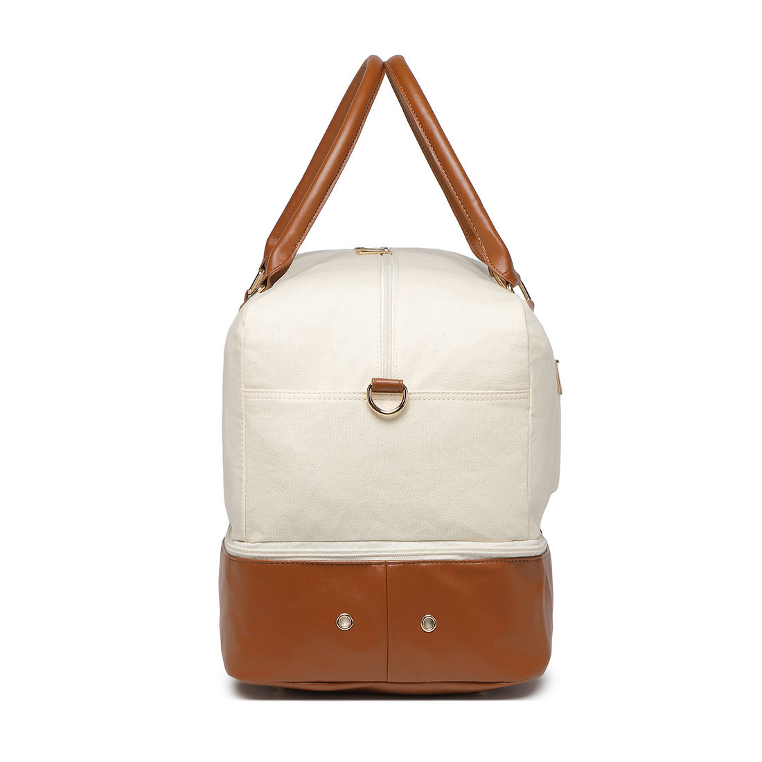 Bolsa de Viagem em Lona com Couro Sintético Urban Maloa Bege Bolsa de Viagem em Lona com Couro Sintético Urban Maloa Bege