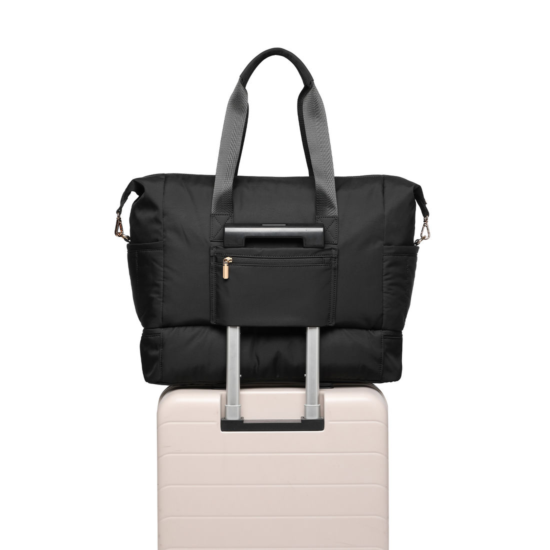 Kit Mala de Bordo 10kg, 23kg e Frasqueira Brasil Maloa Preto PC e ABS com Bolsa Nomad Preto Kit Mala de Bordo 10kg, 23kg e Frasqueira Brasil Maloa Preto PC e ABS com Bolsa Nomad Preto