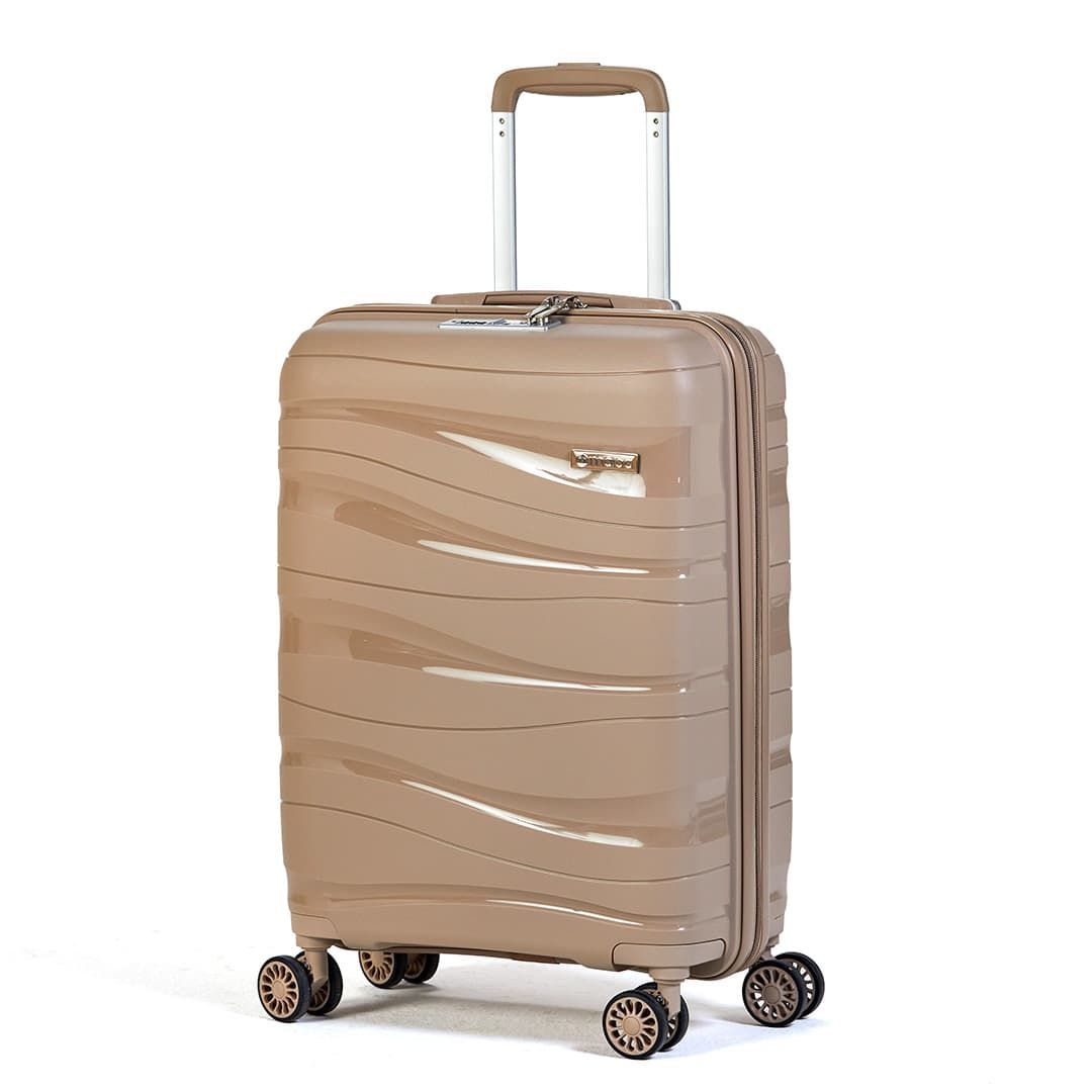 Mala de Viagem Pequena de Bordo 10Kg em Polipropileno Ibiza Maloa Champanhe