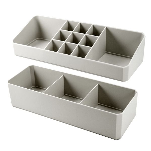 Organizador Multiuso Loft de 2 Peças Cinza Organizador Multiuso Loft de 2 Peças Cinza