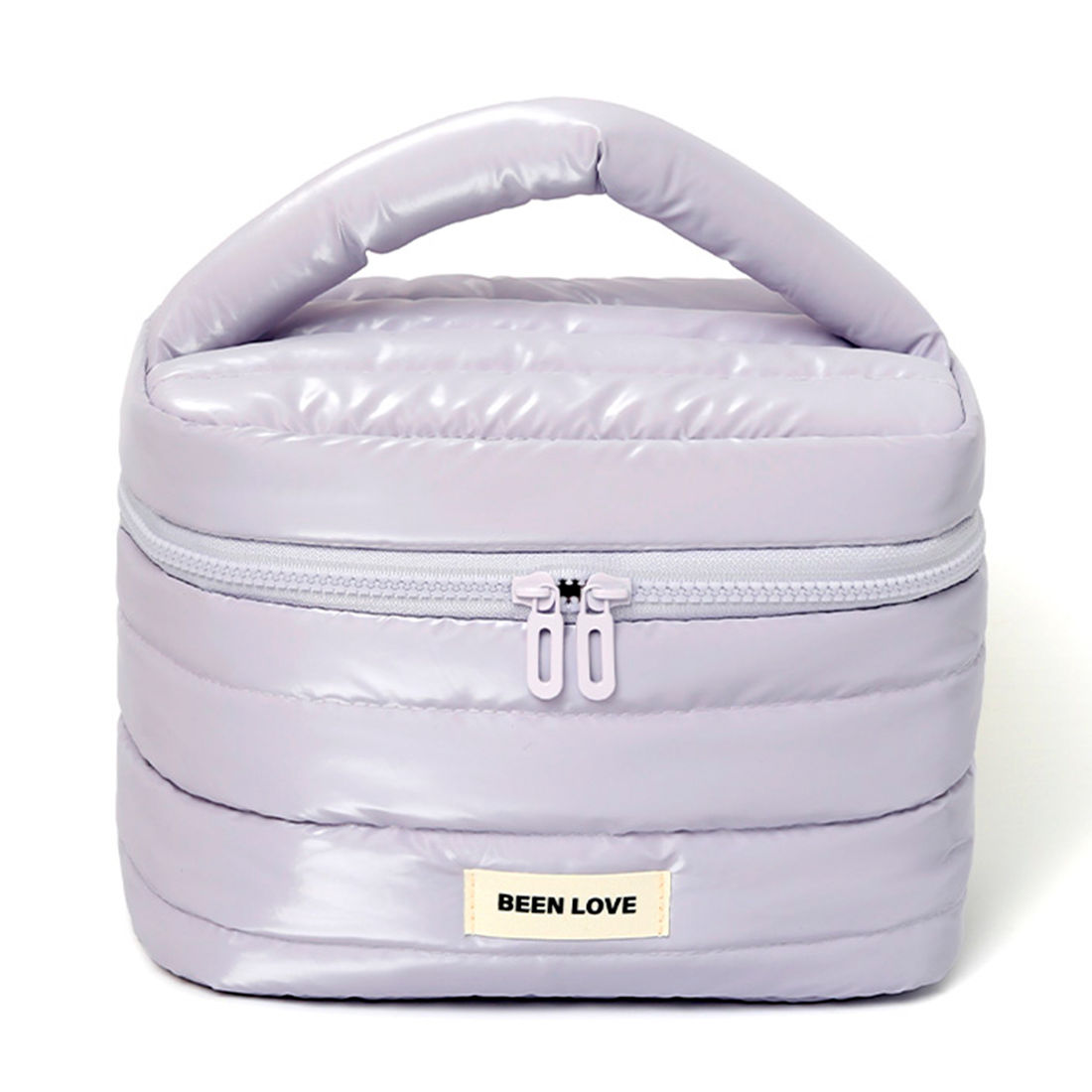 Kit de Acessórios Multifuncional com Necessaire, Porta Passaporte e Porta Notebook 14 Polegadas Puffer Maloa Lilás