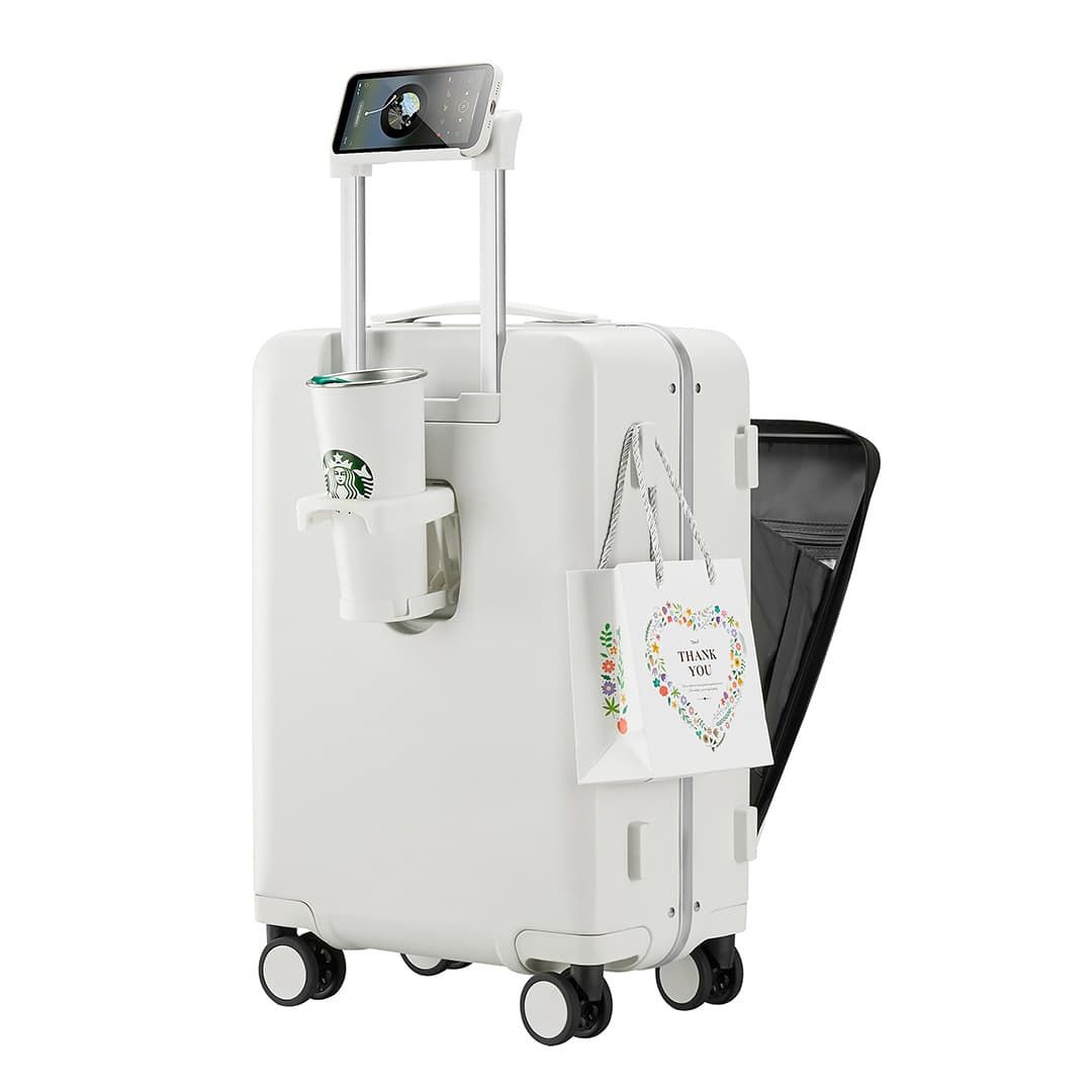 Mala de Viagem Pequena de Bordo 10 kg em Policarbonato Belgica Maloa Branco Mala de Viagem Pequena de Bordo 10 kg em Policarbonato Belgica Maloa Branco