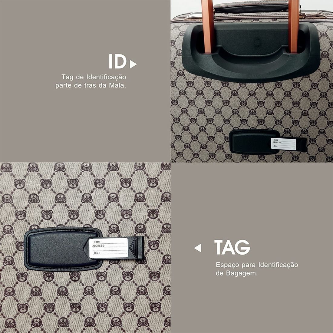 Mala de Viagem de Bordo Amsterdam Ursinho Maloa 16 Polegadas