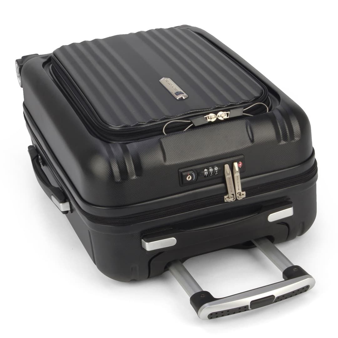 Mala de Viagem Pequena de Bordo 10kg  Porta Notbook Argos Preto