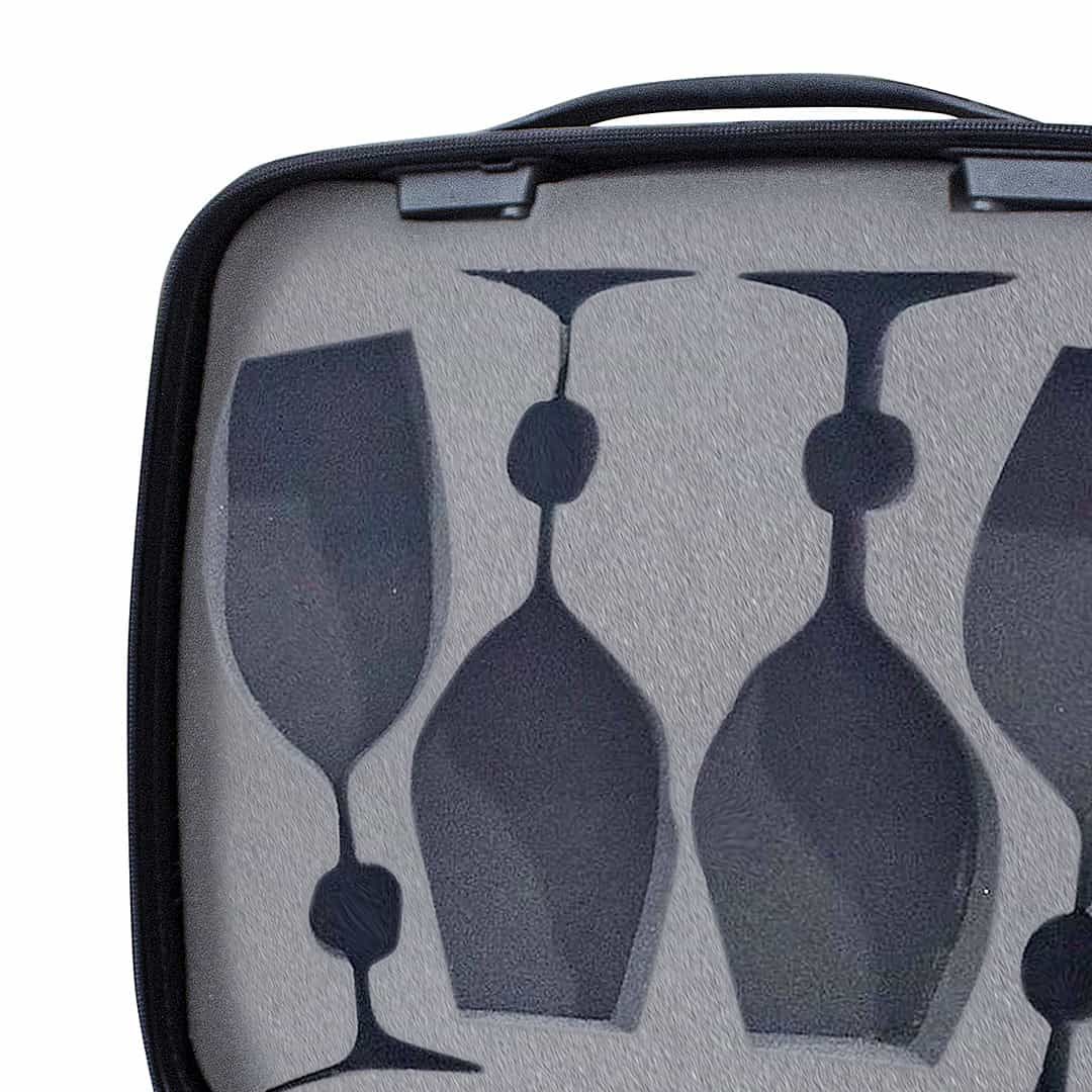 Conjunto Maletas Porta Vinho para Viagem e Maletas Porta Taças de Vinho para Viagem Maloa Conjunto Maletas Porta Vinho para Viagem e Maletas Porta Taças de Vinho para Viagem Maloa