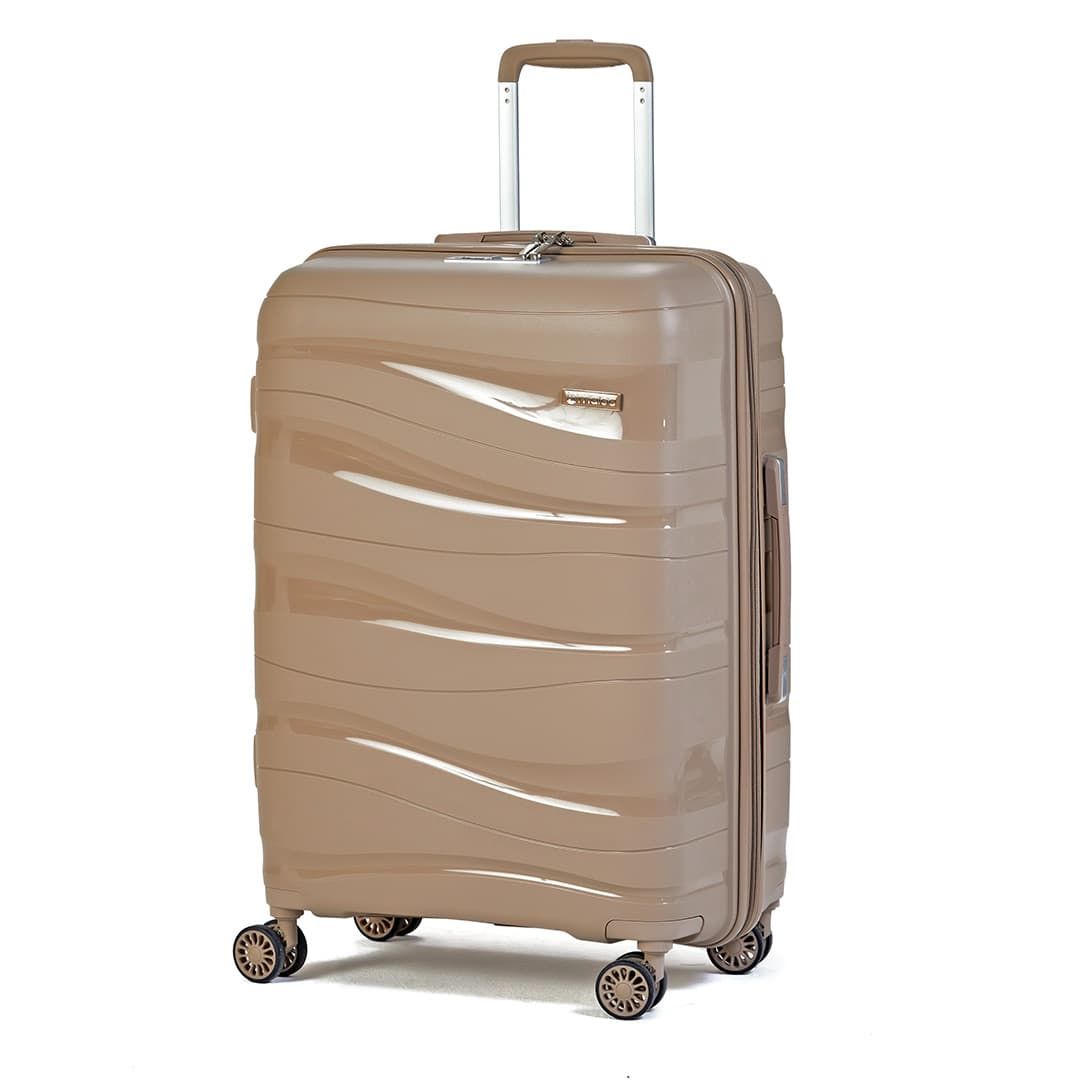 Mala de Viagem Pequena de Bordo 10Kg em Polipropileno Ibiza Maloa Champanhe