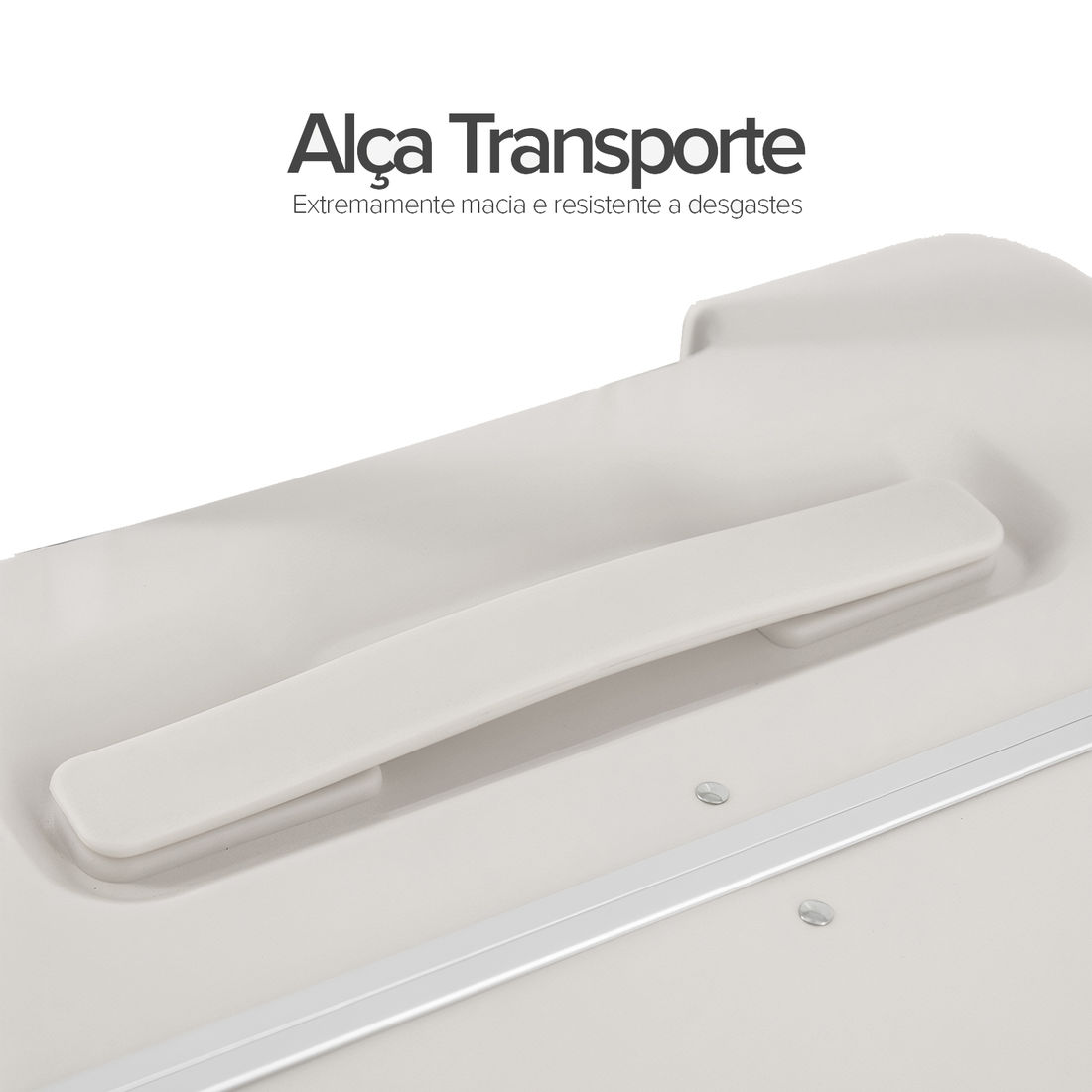 Kit Mala de Assento Grécia Media 23 kg Branca, Bolsa Confort e Tag Good Travel Branca