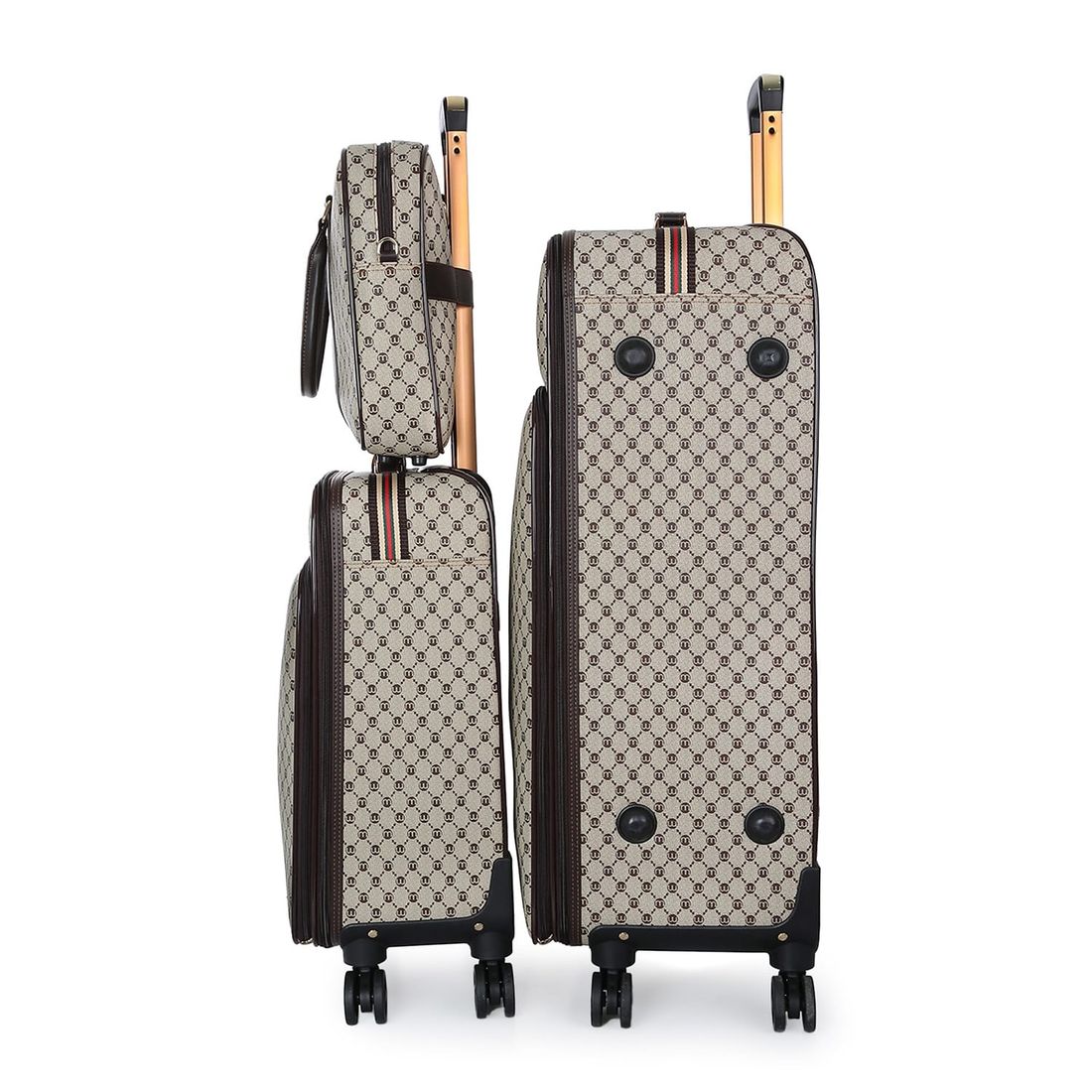 Kit de Malas de Viagem 10kg e 32 kg Amsterdam, Porta Sapato e Kit Organizador Bege