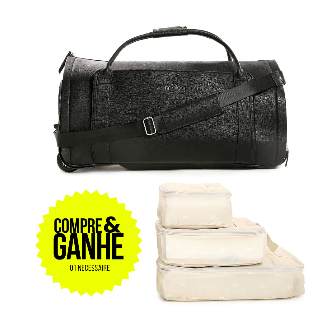 Bolsa de Viagem Executiva Multifuncional 9 em 1 Maloa Preta Bolsa de Viagem Executiva Multifuncional 9 em 1 Maloa Preta