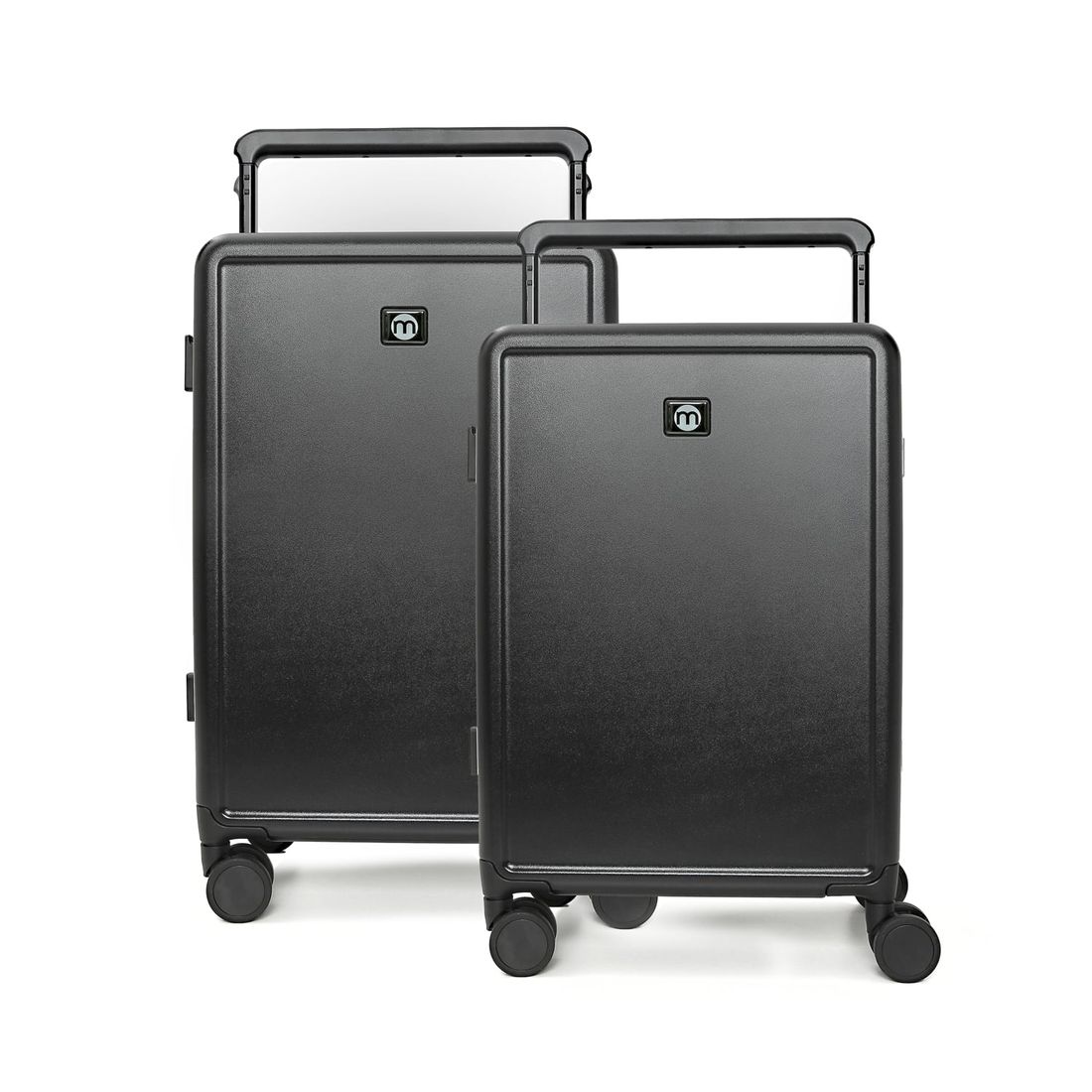 Kit de Malas de Viagem Média 23 kg e Pequena de Bordo 10kg PC Dinamarca Preto