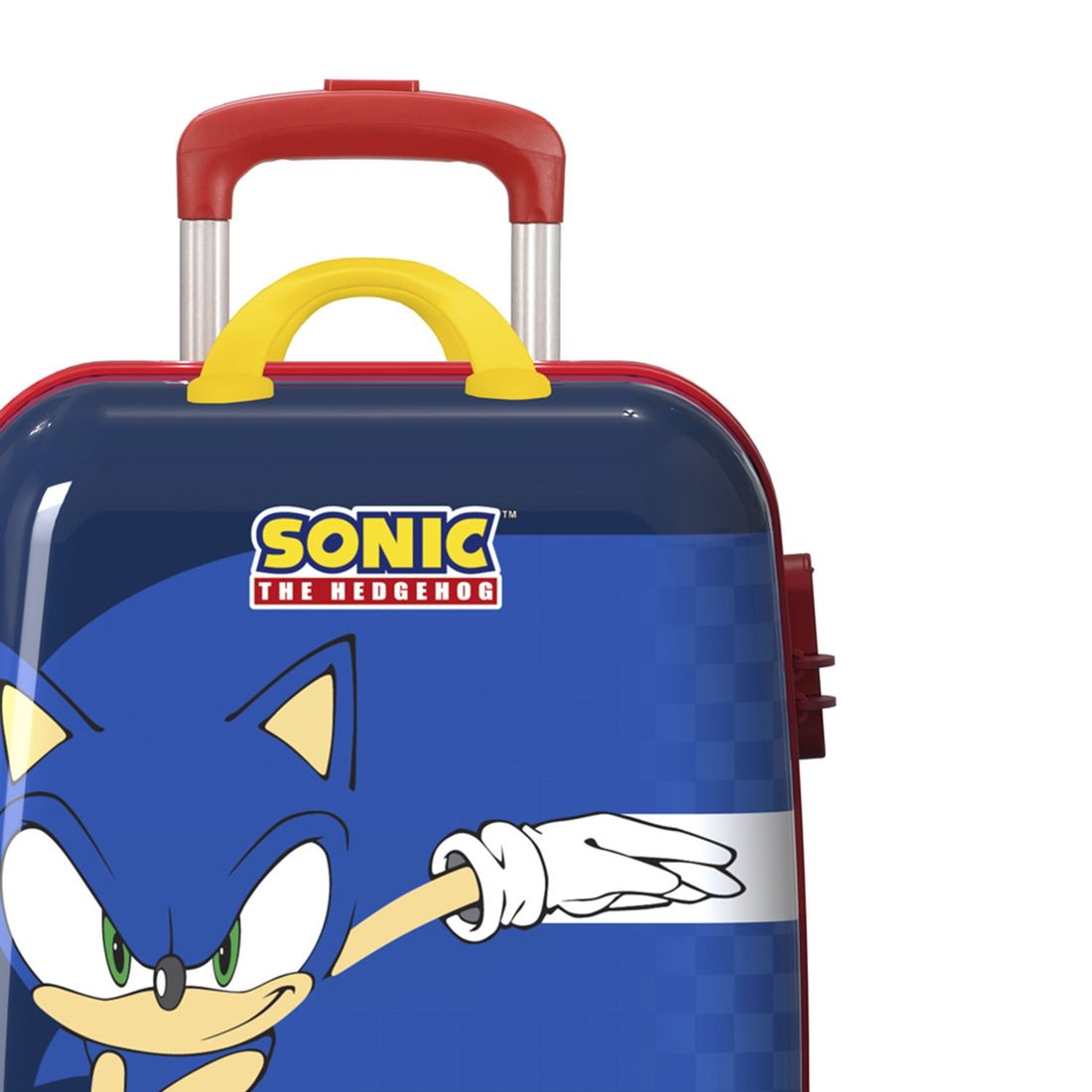 Mala de Viagem Pequena de Bordo Infantil em Policarbonato Sonic Azul Mala de Viagem Pequena de Bordo Infantil em Policarbonato Sonic Azul