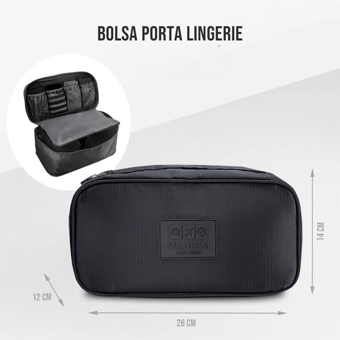 Bolsa Porta Lingerie Preto Bolsa Porta Lingerie Preto