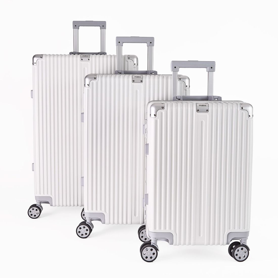 Kit de Malas com 3 Peças Noruega Branco e 1 Capa M de Mala Maloa Preto e 1 Capa G Viajar Faz Bem Kit de Malas com 3 Peças Noruega Branco e 1 Capa M de Mala Maloa Preto e 1 Capa G Viajar Faz Bem