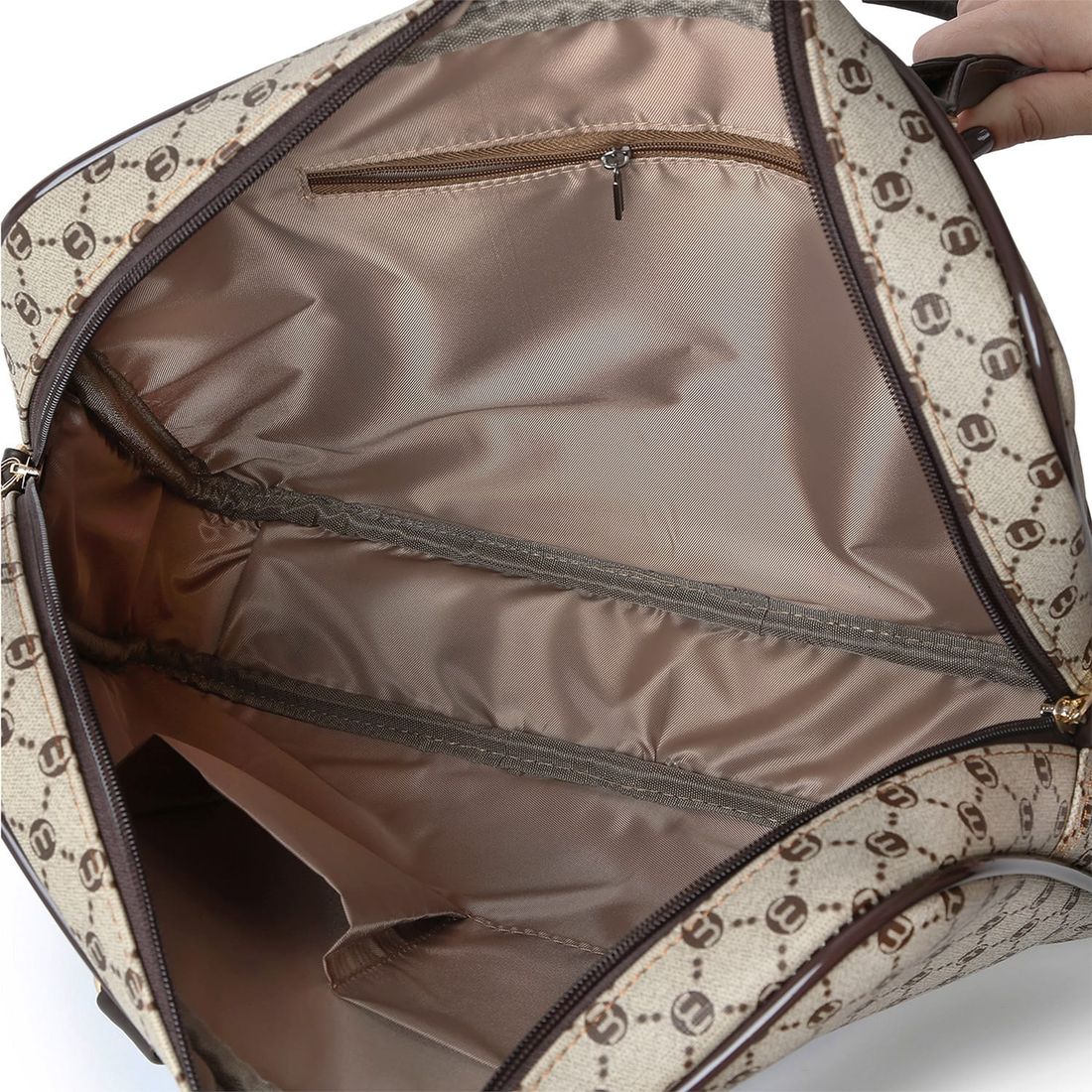 Kit de Malas de Viagem 10kg e 32 kg Amsterdam, Porta Sapato e Kit Organizador Bege